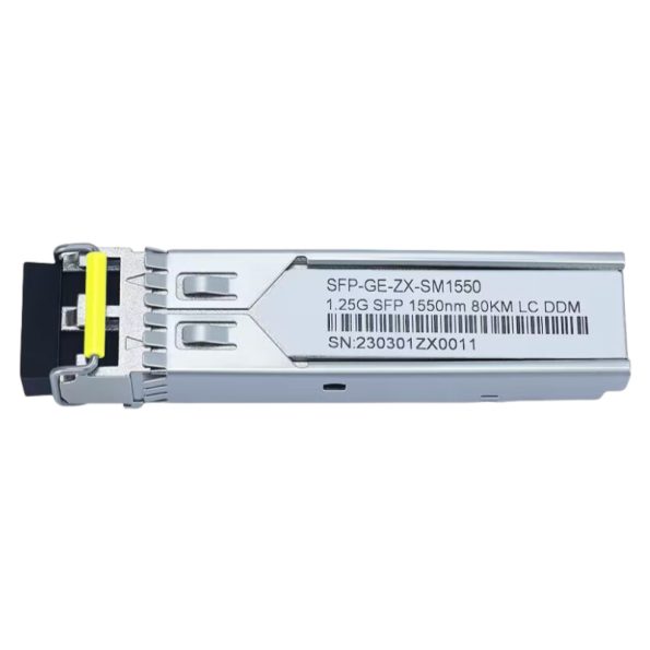 1000BASE-ZX SFP 1550nm 80km DOM Duplex LC UPC SMF Optical Transceiver Module