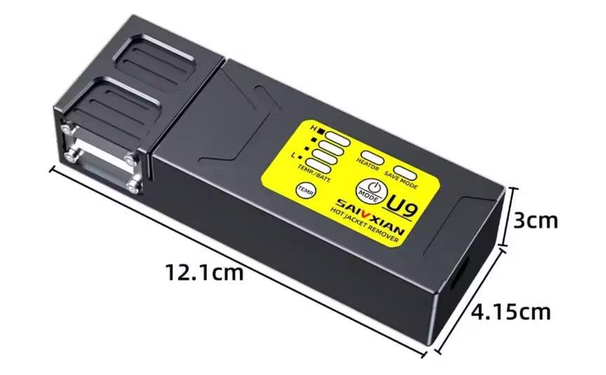 Ribbon & Bundle Fiber Clamping Thermal Stripper, Rechargeable Dimension