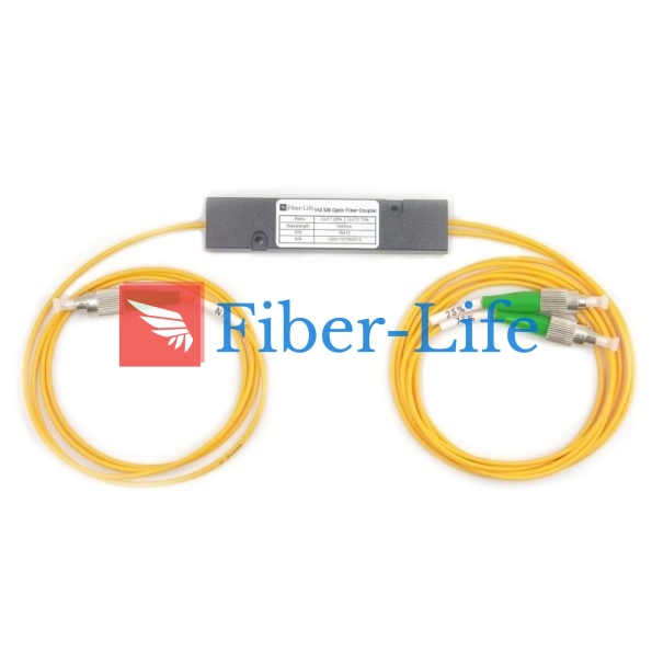 1x2 1550nm Single Window Singlemode FBT Coupler Splitter With ABS Box