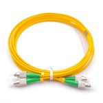 FC APC To FC APC Duplex OS2 Singlemode Fiber Patch Cable