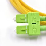 SC APC To SC APC Duplex OS2 Singlemode Fiber Patch Cable