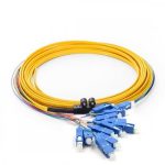 12 Fibers Singlemode SC UPC Ribbon Fanout Fiber Optic Pigtail