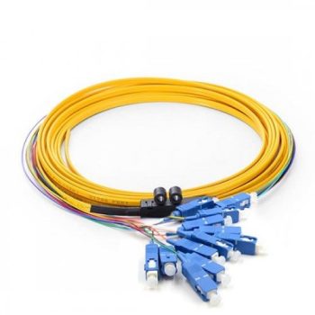 12 Fibers Singlemode SC UPC Ribbon Fanout Fiber Optic Pigtail