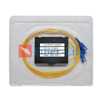 1x2 1310nm 1550nm ABS Box Polarization Maintaining PLC Splitter Slow Axis Working