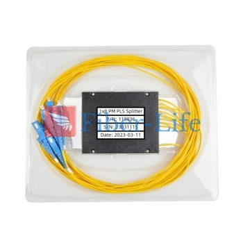 1x8 1310nm 1550nm ABS Box Polarization Maintaining PLC Splitter Slow Axis Working
