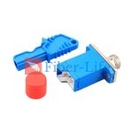 E2000 UPC Female To FC UPC Female Simplex Singlemode Hybrid Fiber Optic Adapter With Flange-1