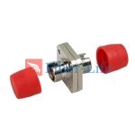 FC UPC To FC UPC Simplex Singlemode Multimode Square Solid Type Two Pieces Metal Fiber Optic Adapter With Flange