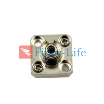 FC UPC To FC UPC Simplex Singlemode Multimode Square Solid Type Two Pieces Metal Fiber Optic Adapter With Flange-2