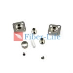 FC UPC To FC UPC Simplex Singlemode Multimode Square Solid Type Two Pieces Metal Fiber Optic Adapter With Flange