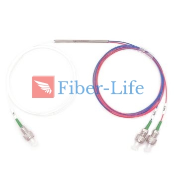 1x2 1310nm 1550nm Dual Window Singlemode FBT Coupler Splitter With Steel Tube