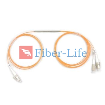 1x2 1310nm Single Window Multimode FBT Coupler Splitter With Steel Tube