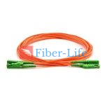 E2000 APC To E2000 APC Duplex OM2 Multimode Fiber Optic Patch Cable