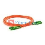 E2000 APC To E2000 APC Duplex OM2 Multimode Fiber Optic Patch Cable