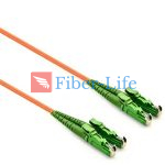 E2000 APC To E2000 APC Duplex OM2 Multimode Fiber Optic Patch Cable