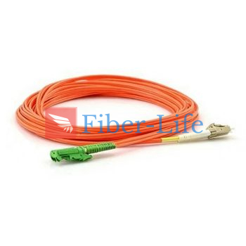 E2000 APC To LC UPC Duplex OM1 Multimode Fiber Patch Cable-2