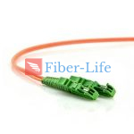 E2000 APC To LC UPC Duplex OM1 Multimode Fiber Patch Cable