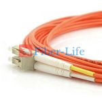 E2000 APC To LC UPC Duplex OM2 Multimode Fiber Patch Cable