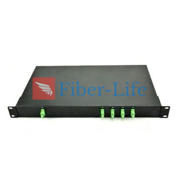 1x4 Singlemode 1U 19 Rack Mount PLC Splitter