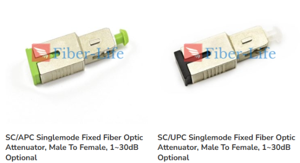 SC UPC vs. SC APC Attenuators
